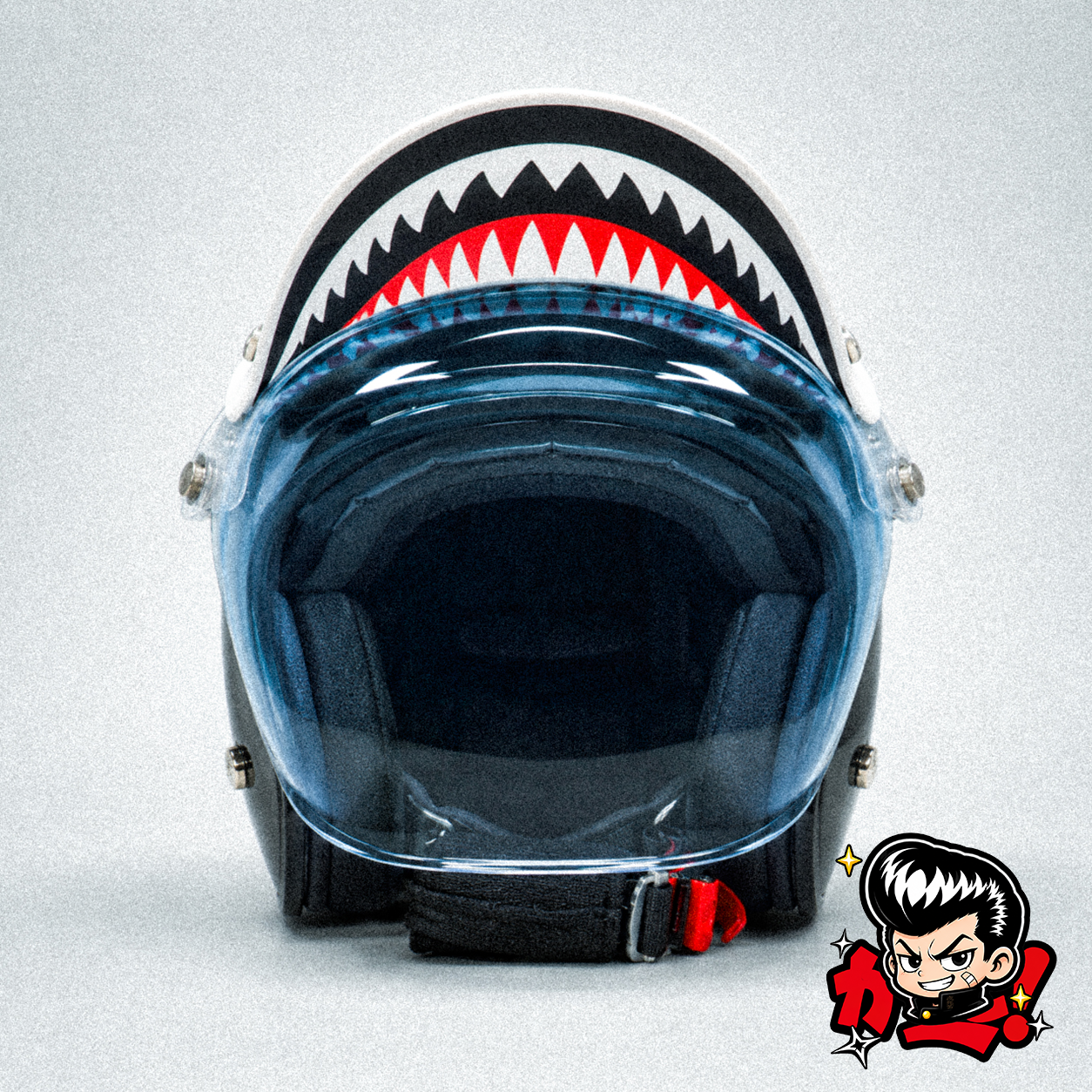 FUJIKURABU Retro Helmet - Black