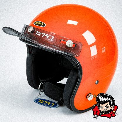 FUJIKURABU Retro Helmet - Orange