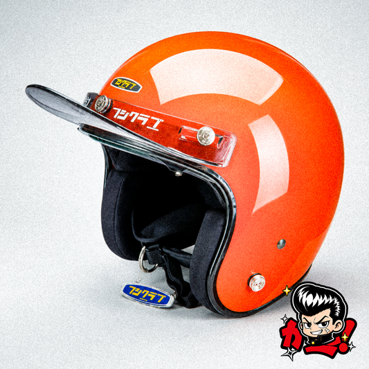 FUJIKURABU Retro Helmet - Orange